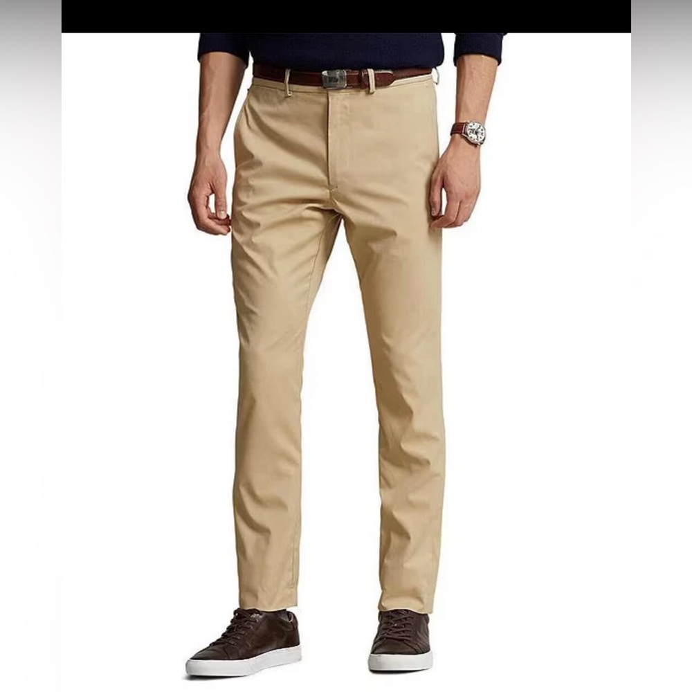 POLO RALPH LAUREN Men Performance Tech Pants, Khaki Size 38x32 NEW